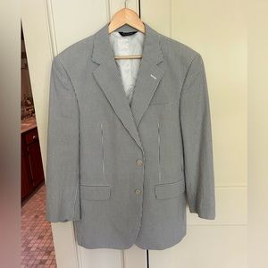 Jos. A Bank Searsucker Blue & White Blazer 42R